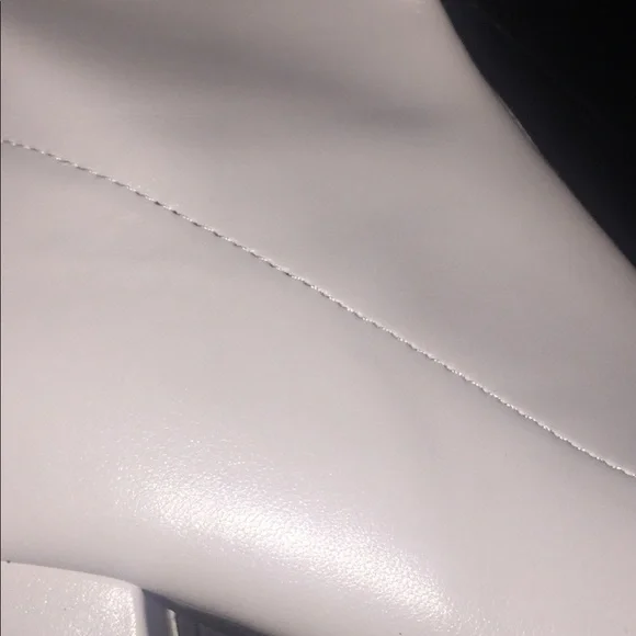 Over the knee high white faux leather gogo boots 6 - Picture 7 of 7